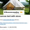 Buy high quality canvas tent with stove at best price.