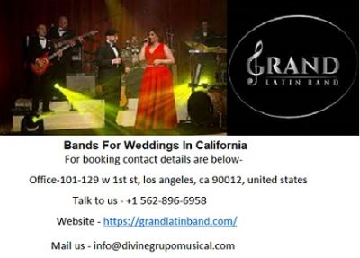 Grand Bands For Weddings In California at nominal rate.