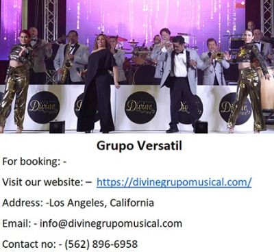 Divine Latin Band offers world class Grupo Versatil in California.