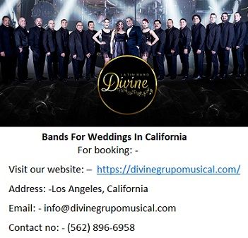 Divine Grupo Musical Offers Bands For Weddings In California.