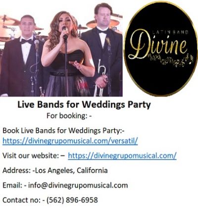 Divine Live Bands for Weddings Party at an affordable rate.